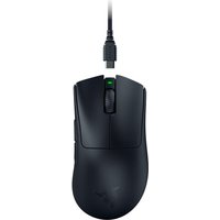 Razer DeathAdder V3 Pro – Maus – ergonomisch – Für Rechtshänder – optisch – 5 Tasten – kabellos – USB, Bluetooth – Schwarz (RZ01-04630100-R3G1)