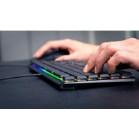 CHERRY MX 10.0N RGB - Tastatur - Hintergrundbeleuchtung - USB - USA - Tastenschalter: CHERRY MX Low Profile RGB Speed - Schwarz