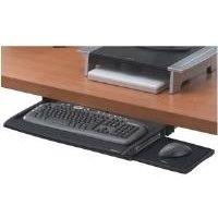 Fellowes Deluxe Keyboard Drawer w/Soft Touch Wrist Rest - Tastaturplattform mit Mausablage - Schwarz