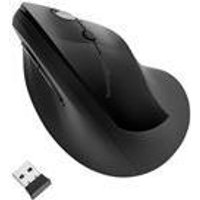 Kensington Pro Fit Ergo Vertical Wireless Mouse – Maus – ergonomisch – Für Rechtshänder – 6 Tasten – kabellos – 2.4 GHz – kabelloser Empfänger (USB) – Schwarz