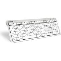 Logickeyboard SKB-CWMU-UK USB QWERTY UK Englisch Silber - Weiß Tastatur (SKB-CWMU-UK)