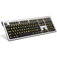 Logickeyboard LKB-LPRNTYB-AJPU USB Französisch Schwarz - Silber (LKB-LPRNTYB-AJPU-FR)