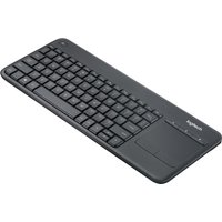 Logitech Wireless Touch Keyboard K400 Plus - Tastatur - kabellos - 2.4 GHz - Spanisch - Schwarz