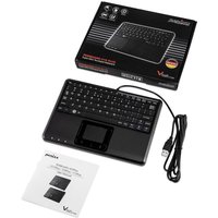 Perixx PERIBOARD-510H Plus - Super-Mini - Tastatur - mit Touchpad - USB - Spanisch - Schwarz (PERIBOARD-510 H PLUS ES)