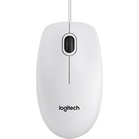 Logitech B100 Kabelgebundene Maus Weiß Bulk