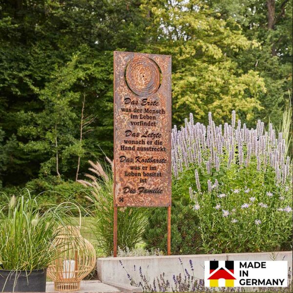 Rost Gartenschild FAMILY - Made in Germany