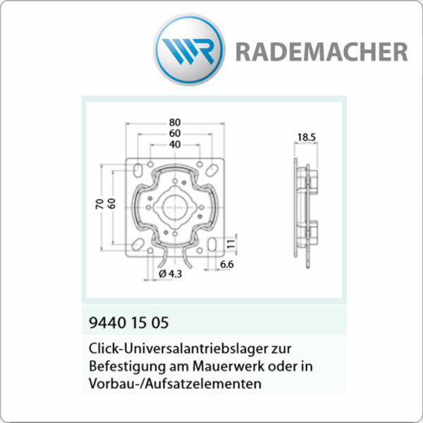 RADEMACHER Click Universalantriebslager