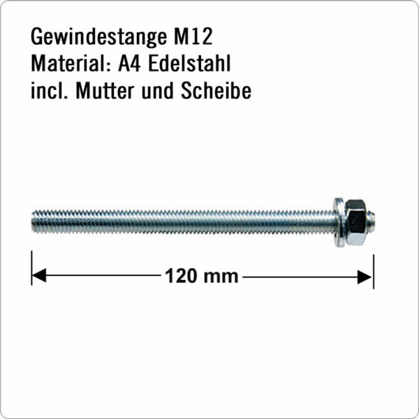 FISCHER fischer Ankerstange FIS A M12x120 R Edelstahl