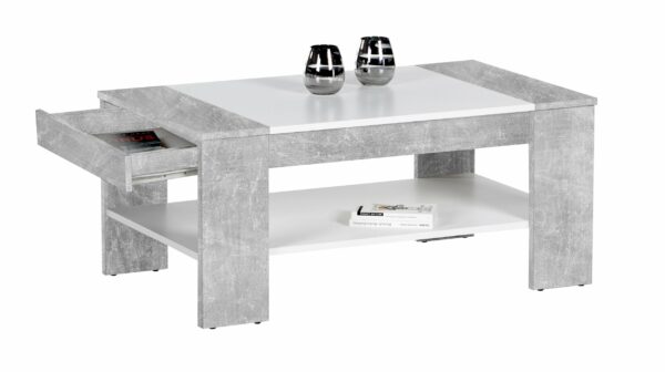 Die Möbelfundgrube Couchtisch Betonoptik 100 x 58 cm - FINLEY PLUS