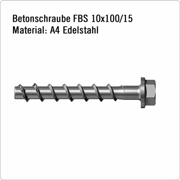 FISCHER Fischer Betonschraube FBS 10x100/15 US A4