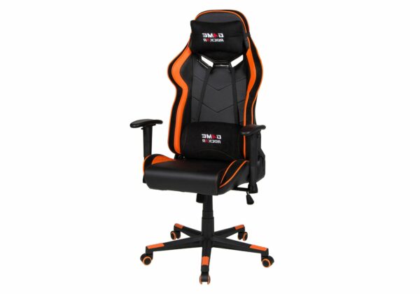 Die Möbelfundgrube Gaming Stuhl Chefsessel schwarz - orange - GAME ROCKER