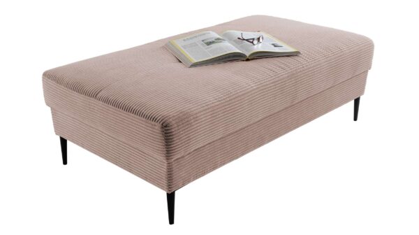 Die Möbelfundgrube Hocker Sitzhocker 140 x 75 cm Cordbezug rosa - SUMMER