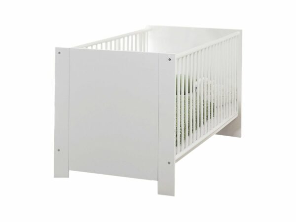 Die Möbelfundgrube Kinderbett Babybett 70 x 140 cm weiß - OLIVIA