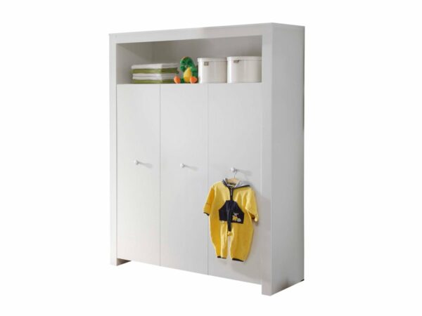 Die Möbelfundgrube Kleiderschrank weiß 130 cm 3-türig - OLIVIA