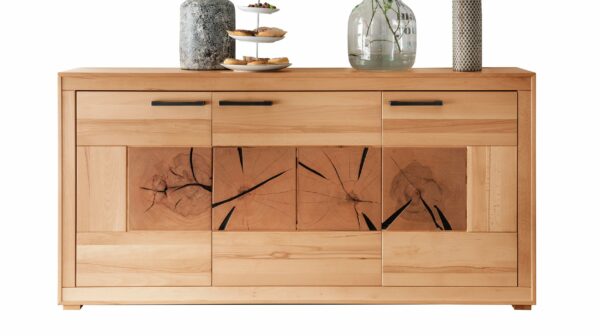 Massivart Sideboard mit 3 Türen Kernbuche massiv - 171 cm - LUIS