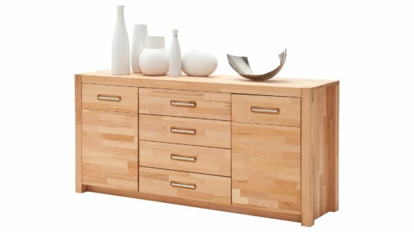 Massivart Sideboard mit 4 Schubladen Kernbuche massiv geölt 163 cm - FENJA