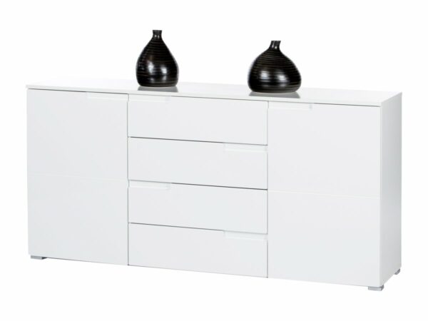 Die Möbelfundgrube Sideboard weiß hochglanz 165 cm 2-türig - SPICE