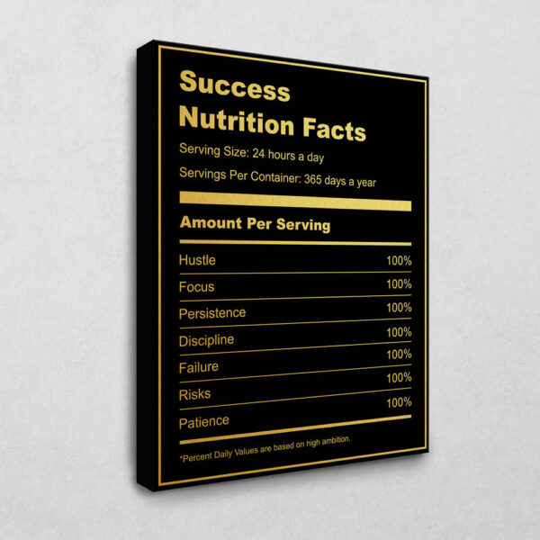 BE100 Success - Nutritional Facts 40 x 30 cm