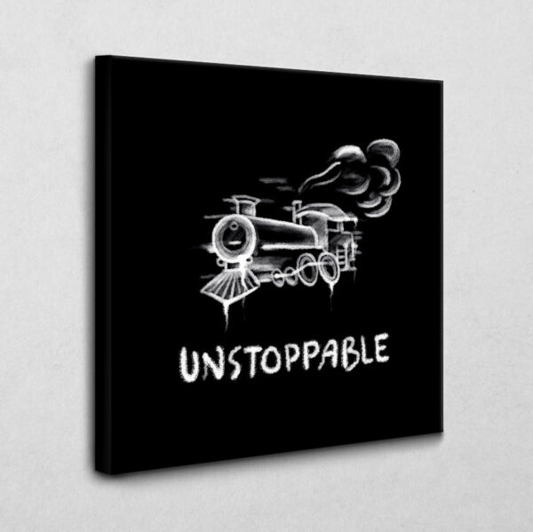 BE100 Unstoppable Icon schwarz 100 x 100 cm