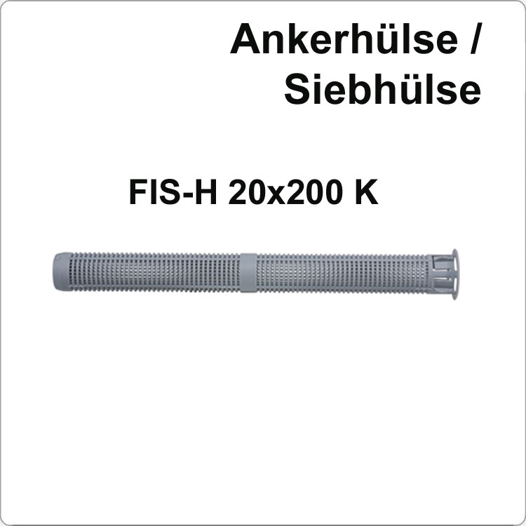 FISCHER Injektions-Ankerhülse FISCHER FIS H 20x200K