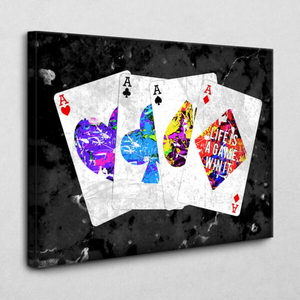 BE100 Four Aces in Life 40 x 30 cm