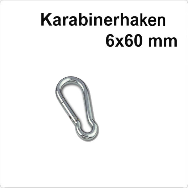 Marinetech Edelstahl Karabinerhaken - 6x60mm