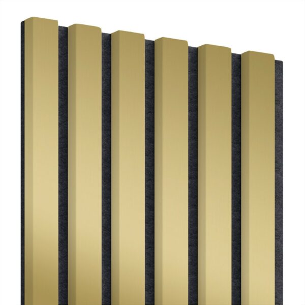 Lamellenleisten aus MDF auf Filz 275 x 30 cm - Glanzgold 6-er Set