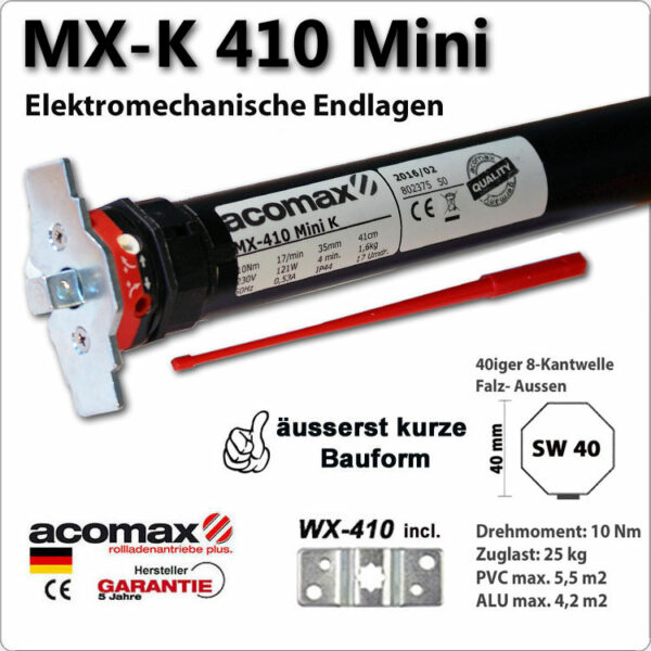 ACOMAX ACOMAX Rohrmotor MX-K-410 Min 10Nm - 230V / 50HZ