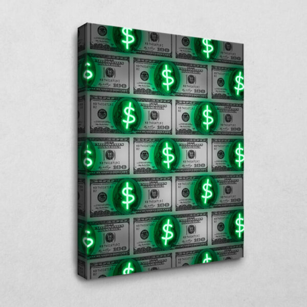 BE100 Neon Dollar 120 x 80 cm