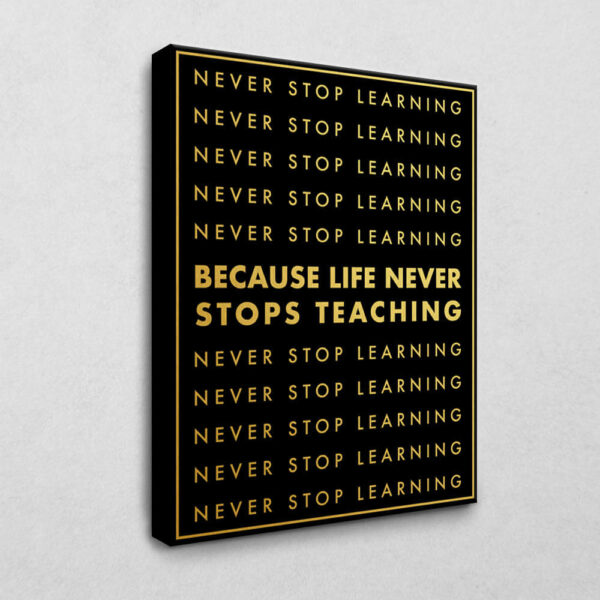 BE100 Never Stop learning 30 x 40 cm