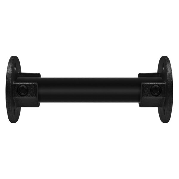 Rohrverbinder Runde Fußplatte mit Einlage (Satz) - Typ 15B - 26,9 mm (Schwarz)