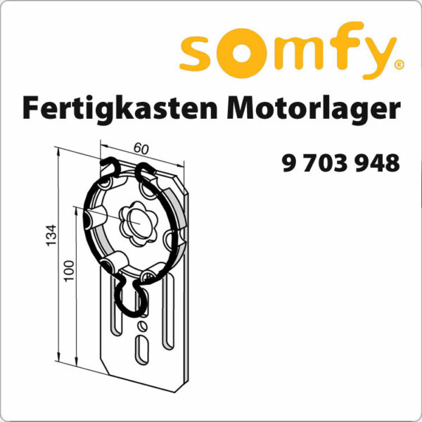 SOMFY Somfy Flansch Antriebslager für Fertigkasten (9703948)