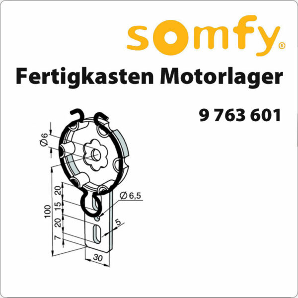 SOMFY Somfy Antriebslager für Fertigkasten (9763601)