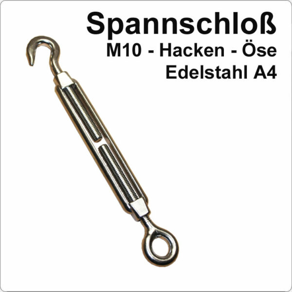 Marinetech Edelstahlspannschloss Hacken/Öse M10