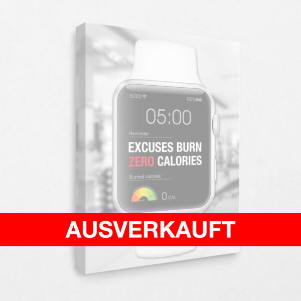 BE100 Excuses burn zero Calories 120 x 80 cm