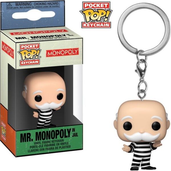 Funko Schlüsselanhänger Monopoly - Mr. Monopoly in Jail Pocket Pop!