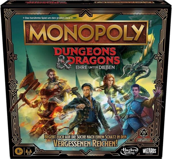 Hasbro Spiel, Brettspiel Monopoly Dungeons and Dragons: Ehre unter Dieben