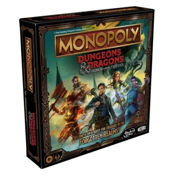 Hasbro Spiel, Gesellschaftsspiel Monopoly - Dungeons & Dragons - Honour Among Thieves - englisch, Mach dich auf die Suche nach Schätzen in den vergessenen Welten!