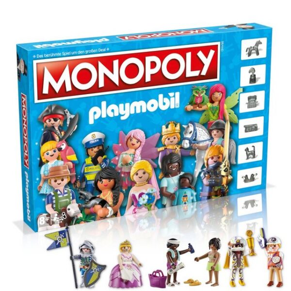 Winning Moves Spiel, Brettspiel Monopoly - Playmobil + 6 extra Spielfiguren