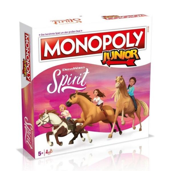 Winning Moves Spiel, Kinderspiel Monopoly Junior - Spirit - Riding Free, Brettspiel für Kinder ab 5 Jahre