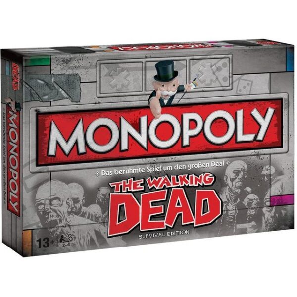 Winning Moves Spiel, MONOPOLY The Walking Dead Survival Edition, Brettspiel Familienspiel Gesellschaftsspiel ab 13 Jahre Klassiker