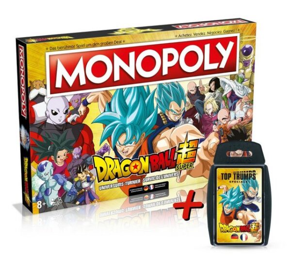 Winning Moves Spiel, Monopoly Dragon Ball Super (deutsch/französisch) + Top Trumps