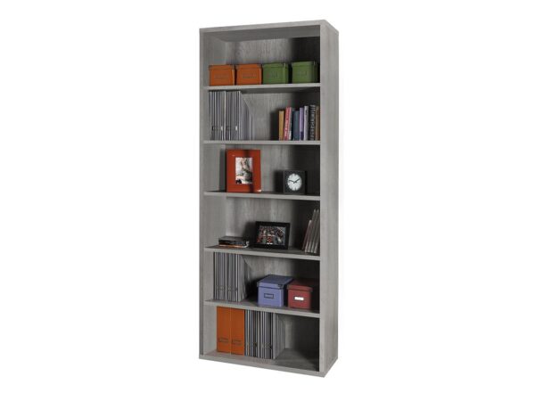 Die Möbelfundgrube Bücherregal Betonoptik 82 cm x 217 cm - 5 Böden - DISEGNO