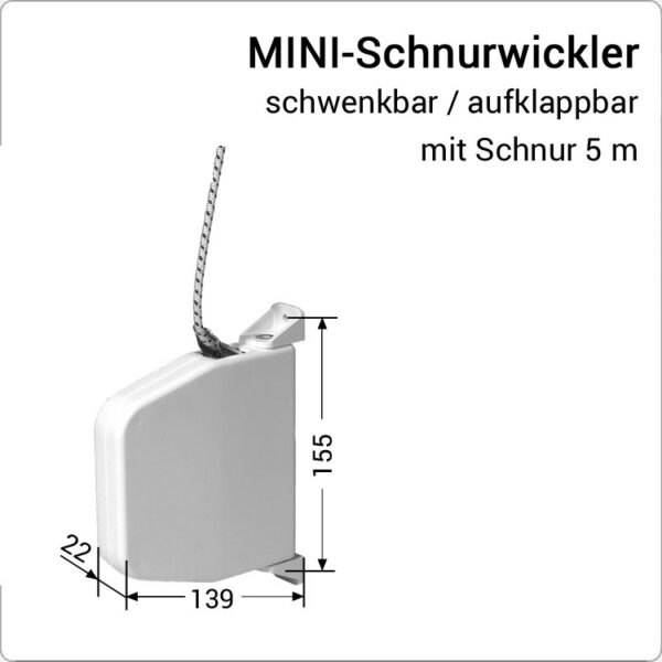 aalbach Schnurwickler schwenkbar weiß