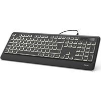 Hama KC-550 - Tastatur - hinterleuchtet - USB - Deutsch - Schwarz (00182671)