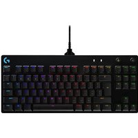 Logitech G Pro Mechanical Gaming Keyboard - Tastatur - backlit - USB - Deutschland - Tastenschalter: GX Blue Clicky - Schwarz