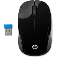 HP Wireless-Maus 200 - Beidhändig - Optisch - RF Wireless - 1000 DPI - Schwarz (X6W31AA)