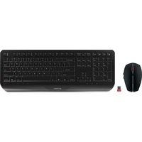 CHERRY GENTIX DESKTOP - Tastatur-und-Maus-Set - kabellos - 2.4 GHz - US mit Euro-Symbol - Schwarz