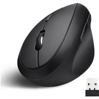 Perixx PERIMICE-619 - Kabellose Ergonomische Vertikale Maus mit Silent-Click und Kleinem - Maus - Optisch - Bluetooth 5 - Bluetooth - USB Typ C (PERIMICE-619)