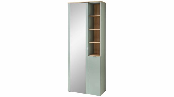 Die Möbelfundgrube Garderobenschrank grün - Artisan Eiche 202 cm - BARI